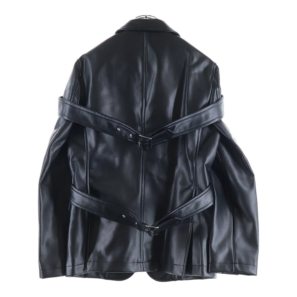 BLACK COMME des GARCONS(ブラックコムデギャルソン) 25AW AD2025 DOUBLE BUCKLE BLAZER バックダブルバックル ブレザー テーラードジャケット ブラック 1P-J004