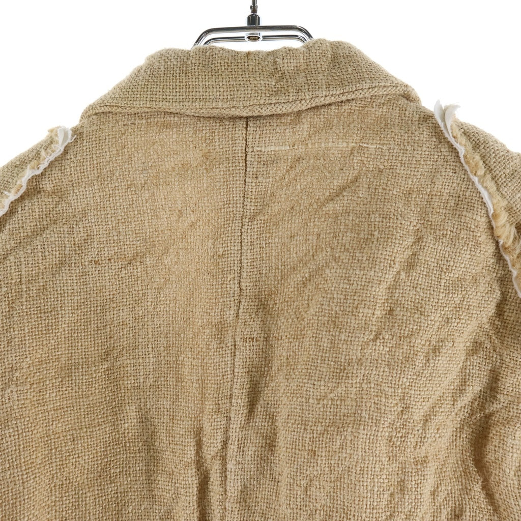 COMME des GARCONS(コムデギャルソン) 26SS AD2025 袖切り離しデザイン 3Bジュート テーラードジャケット ベージュ GQ-J023