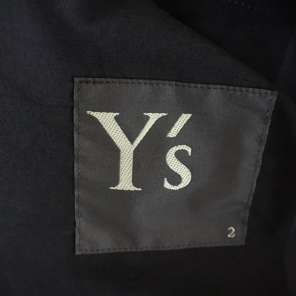 Y's(ワイズ) TA/PE CREPE DE CHINE COLLARLESS DOLMAN COAT テープ クレープ ノーカラー ドルマンコート レディース ブラック YW-C15-500