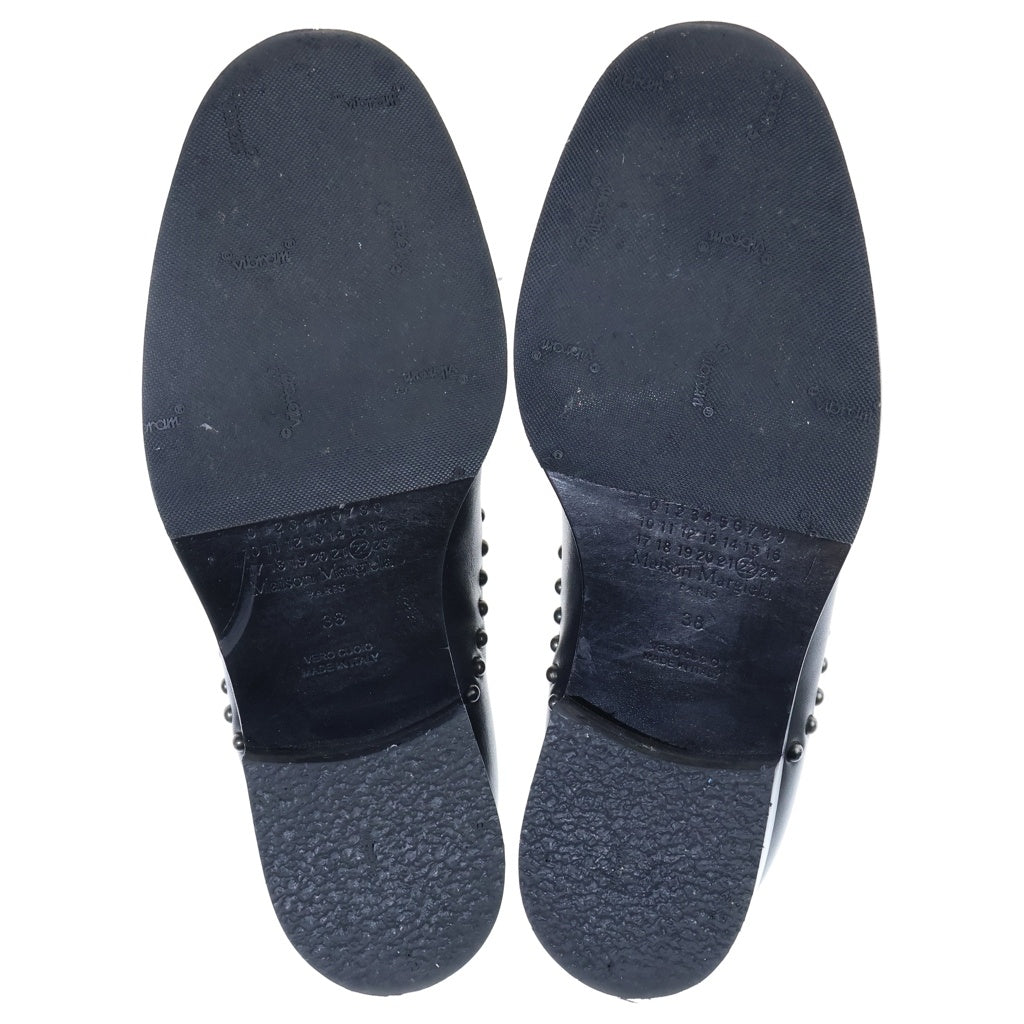 Maison Margiela(メゾンマルジェラ) レザー スタッズ レースアップシューズ ブラック レディース