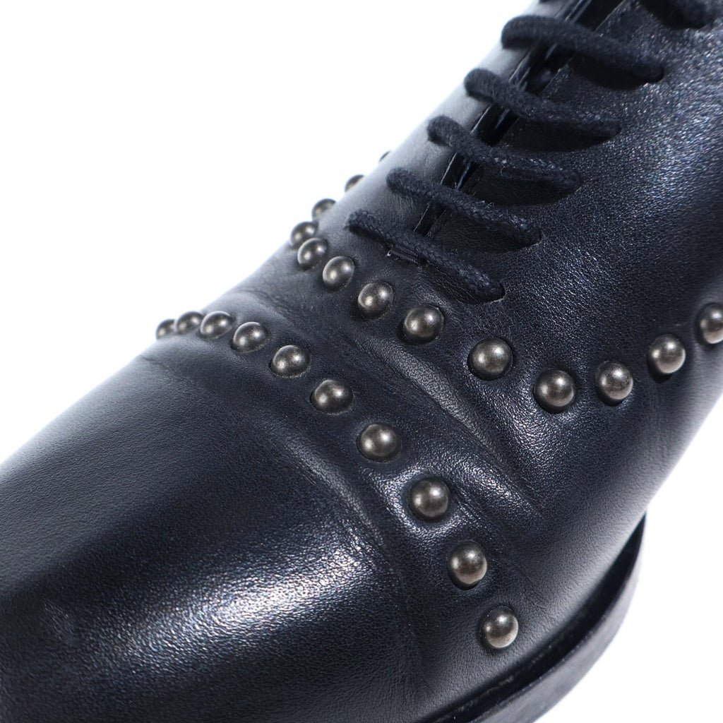 Maison Margiela(メゾンマルジェラ) レザー スタッズ レースアップシューズ ブラック レディース