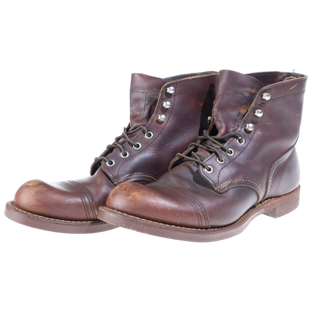 RED WING(レッド ウイング) IRON RANGER アイアンレンジャー レースアップ レザーブーツ ブラウン US9/27cm 8111