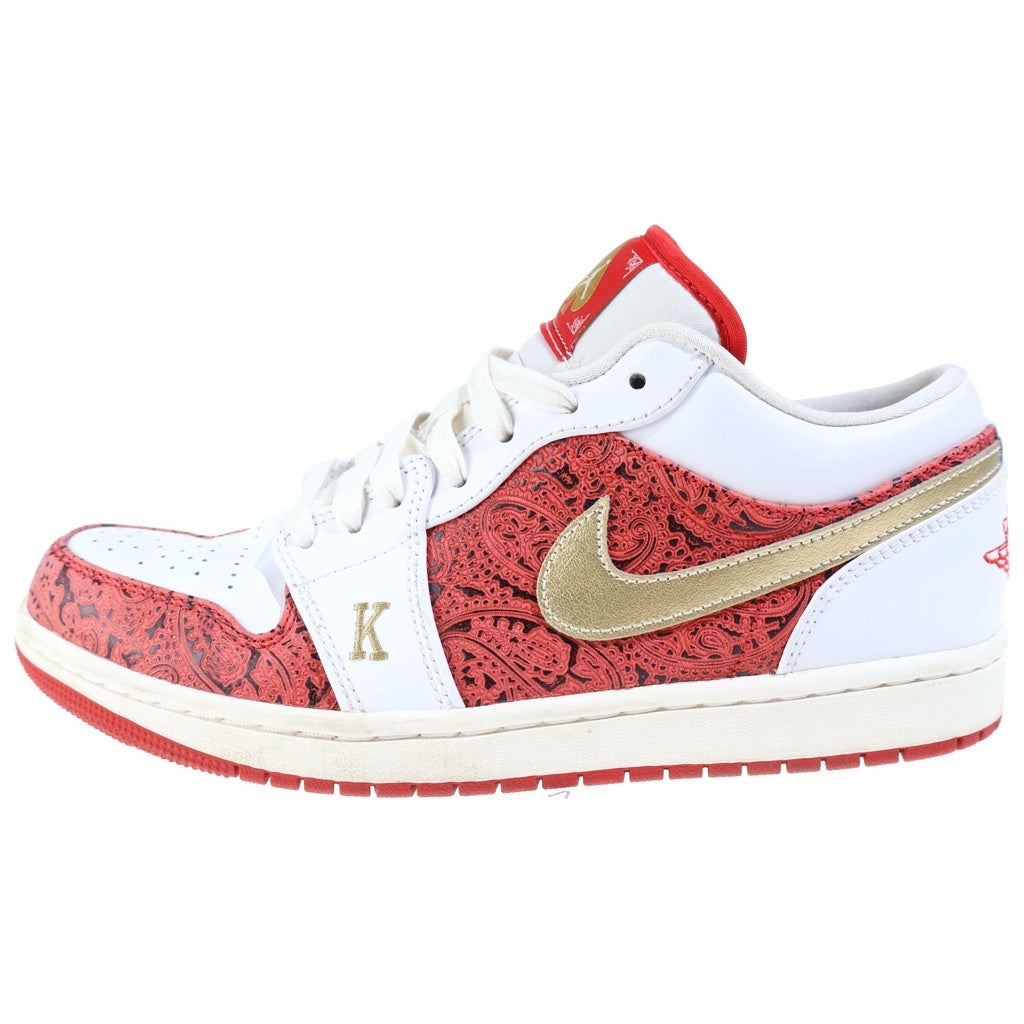 NIKE(ナイキ) AIR JORDAN 1 LOW SPADES エアジョーダン スペード ローカットスニーカー ホワイト/レッド US8.5/26.5cm DJ5185-100