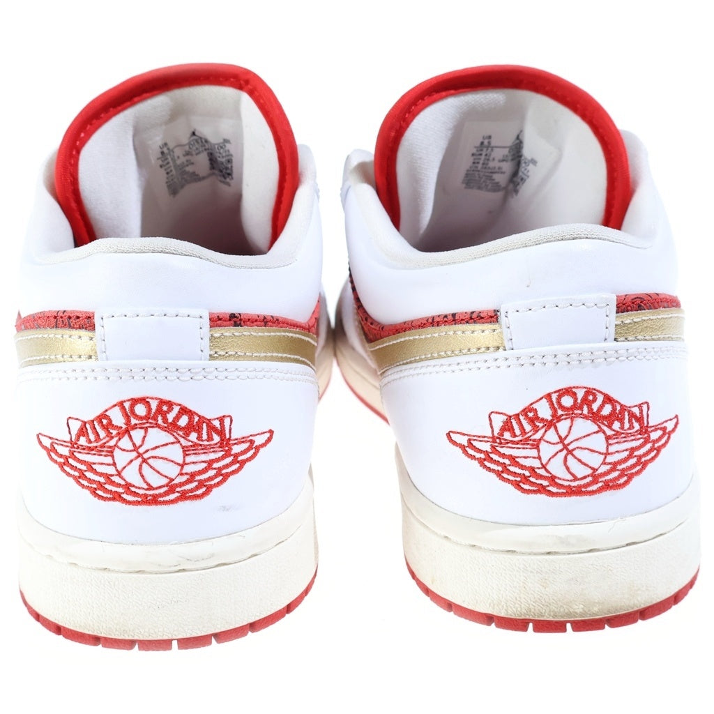 NIKE(ナイキ) AIR JORDAN 1 LOW SPADES エアジョーダン スペード ローカットスニーカー ホワイト/レッド US8.5/26.5cm DJ5185-100