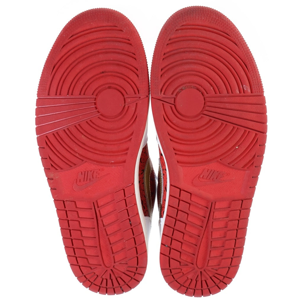 NIKE(ナイキ) AIR JORDAN 1 LOW SPADES エアジョーダン スペード ローカットスニーカー ホワイト/レッド US8.5/26.5cm DJ5185-100