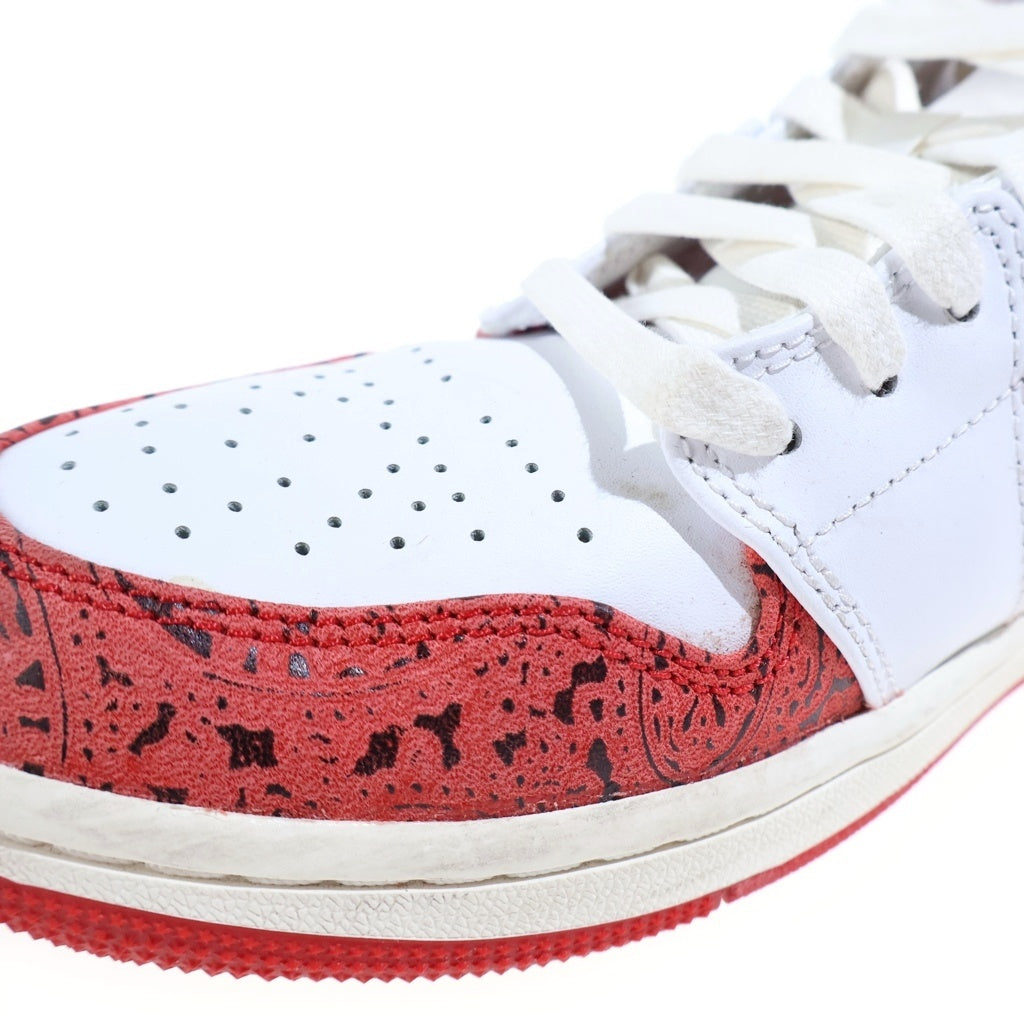 NIKE(ナイキ) AIR JORDAN 1 LOW SPADES エアジョーダン スペード ローカットスニーカー ホワイト/レッド US8.5/26.5cm DJ5185-100