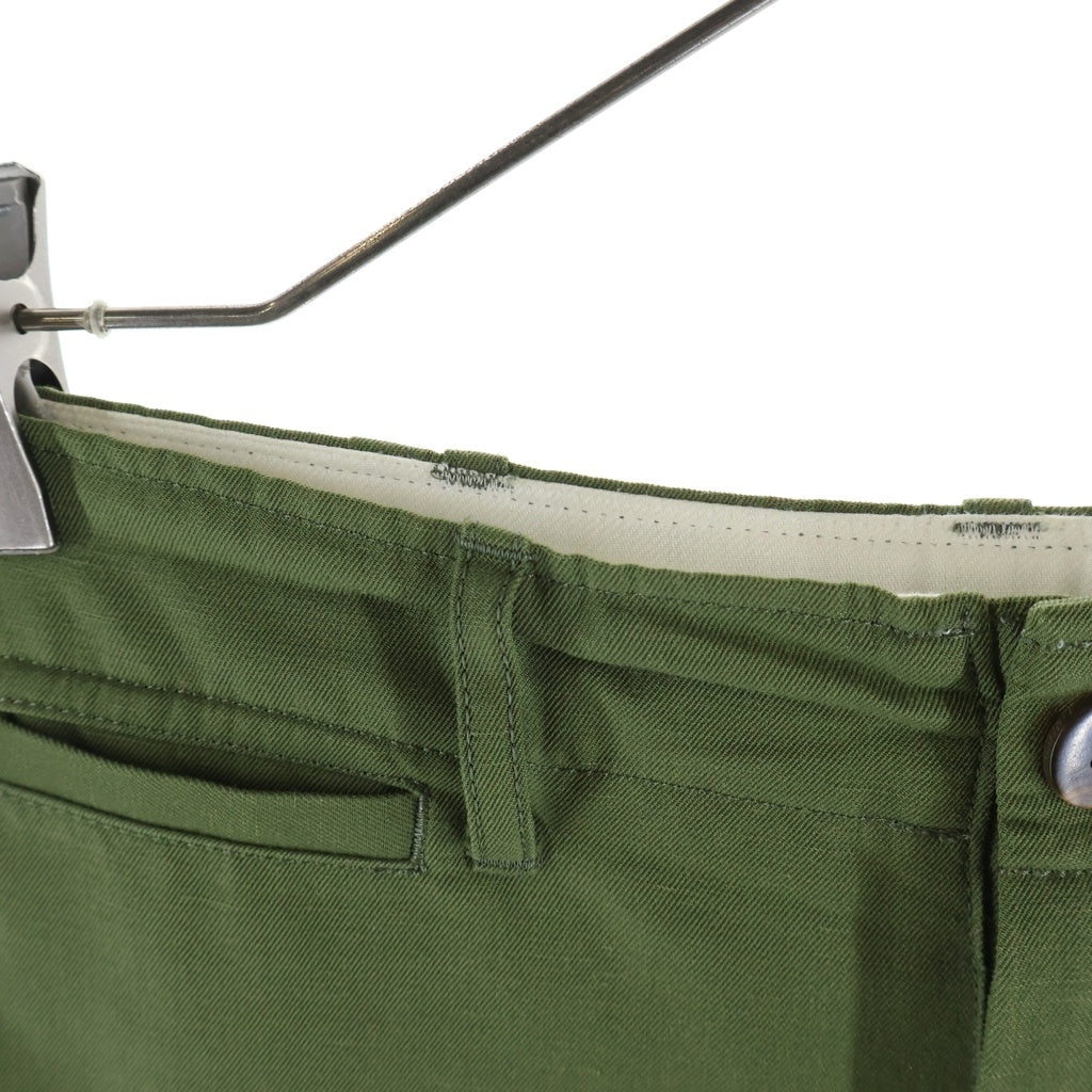 VISVIM(ヴィスヴィム) 21SS CHINO PANTS HW ウールリネン ギャバジン織 ボタンフライ チノパンツ カーキ 0121105008013