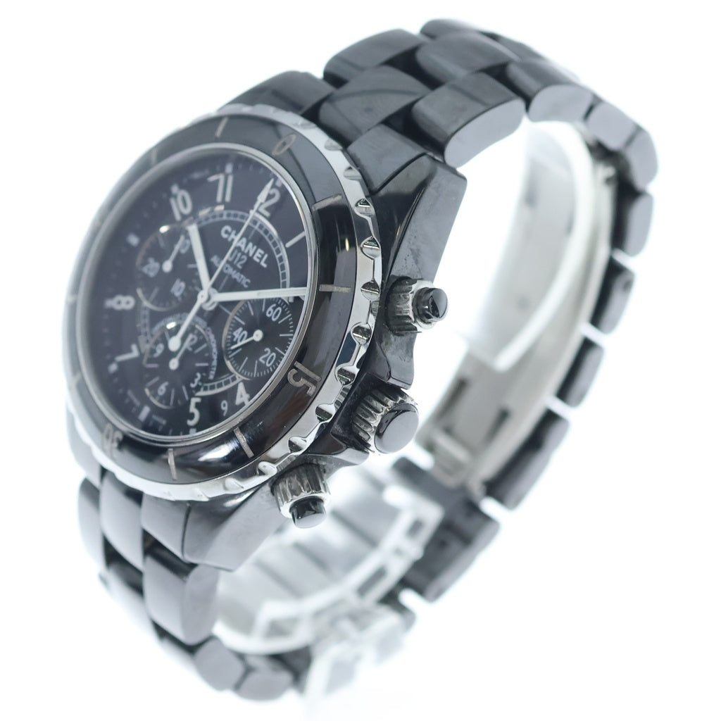 CHANEL(シャネル) J12 クロノグラフ 41MM 自動巻き ブラック文字盤 セラミックベルト 腕時計 ブラック H0940