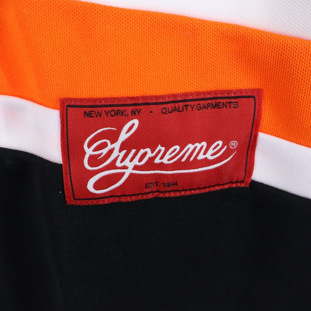 SUPREME(シュプリーム) 26SS Paneled Hockey Jersey パネルド ジャージー ポリエステル ロゴワッペン Vネック 長袖ホッケーTシャツ マルチ