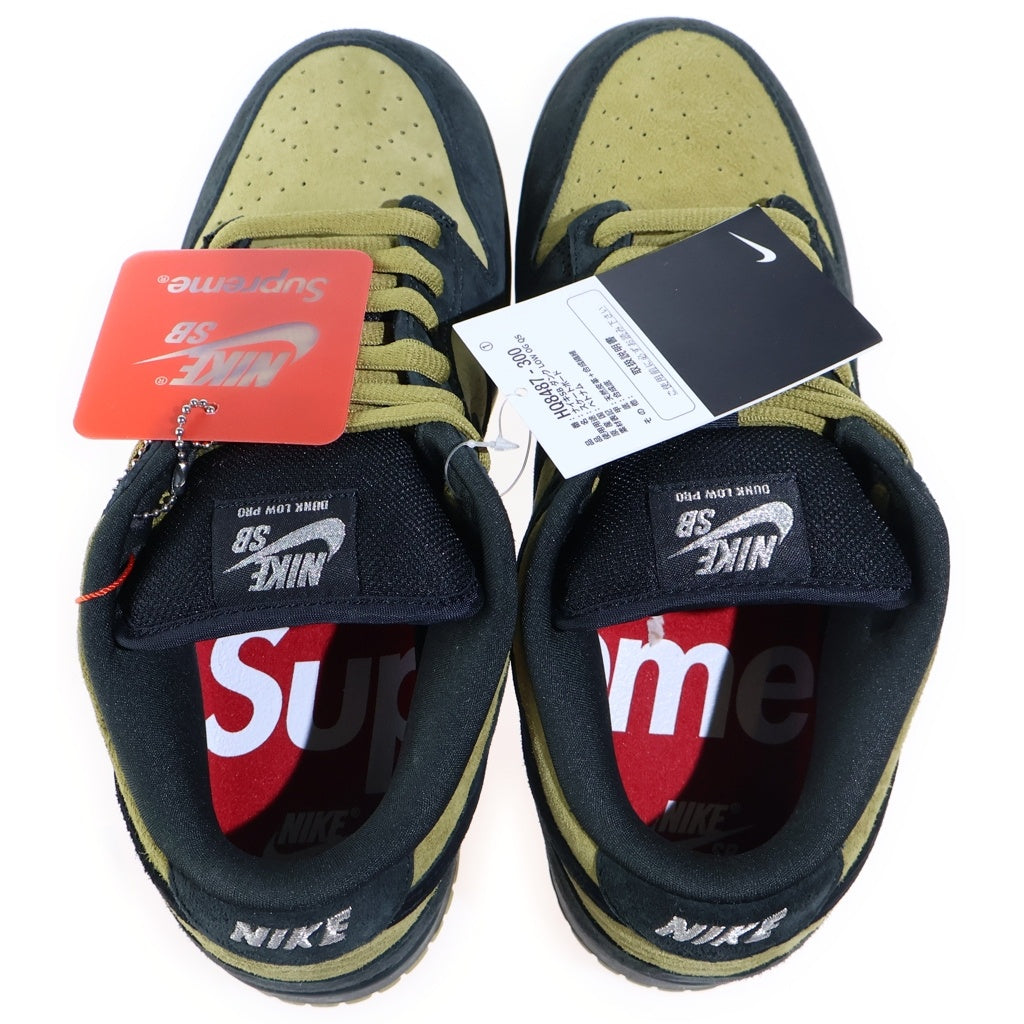 NIKE SB(ナイキエスビー) ×SUPREME DUNK LOW シュプリーム アジア限定 ダンク ローカットスニーカー カーキ US9.5/27.5cm HQ8487-300