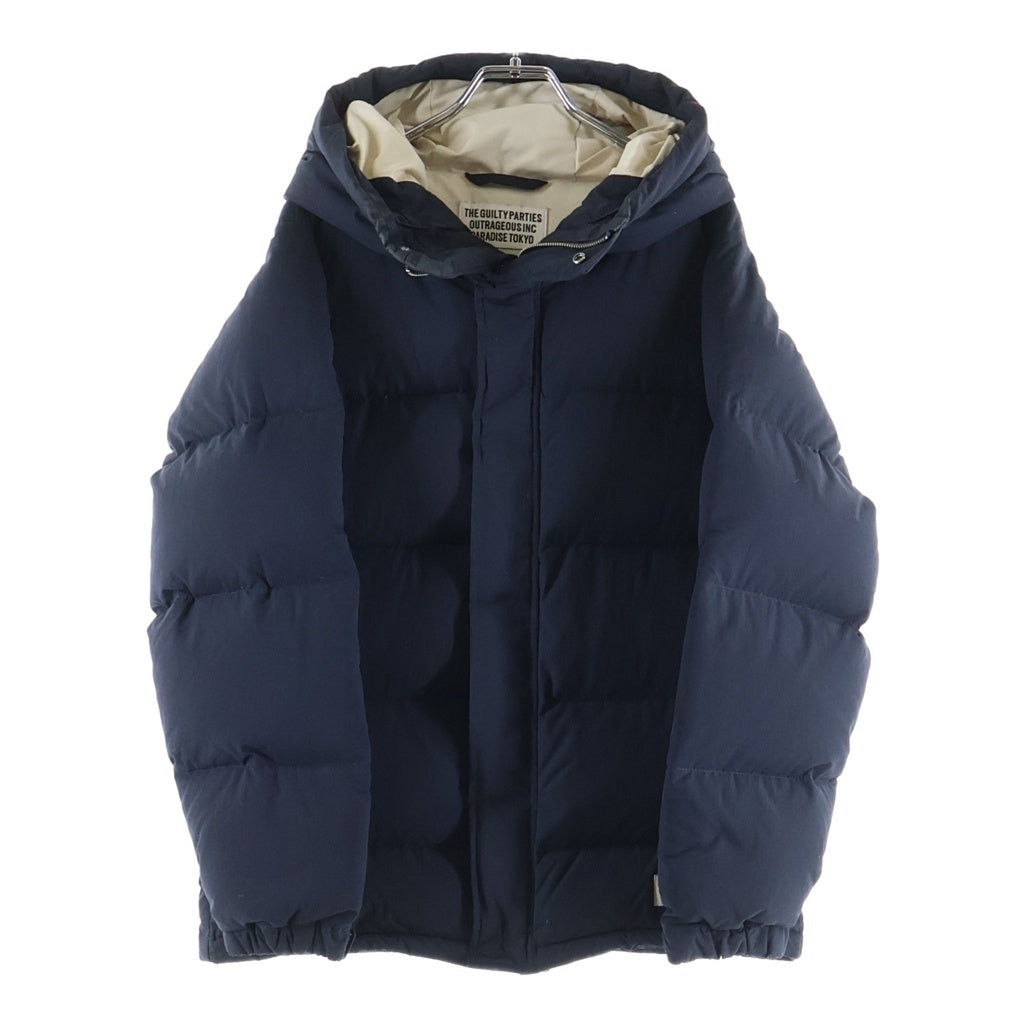 WACKO MARIA(ワコマリア) 16AW HOODED JACKET フーデッド ジップアップ ダウンジャケット ネイビー 16FW-WMO-OD02