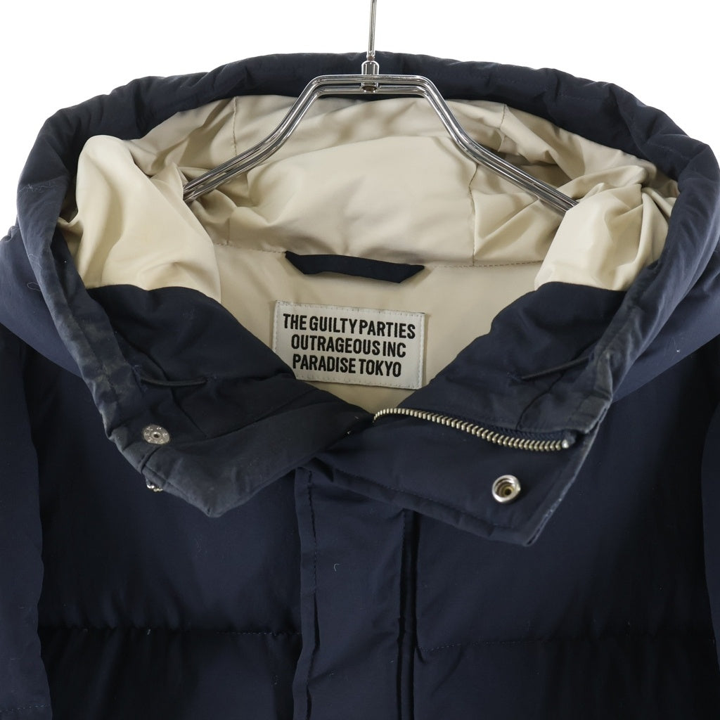 WACKO MARIA(ワコマリア) 16AW HOODED JACKET フーデッド ジップアップ ダウンジャケット ネイビー 16FW-WMO-OD02