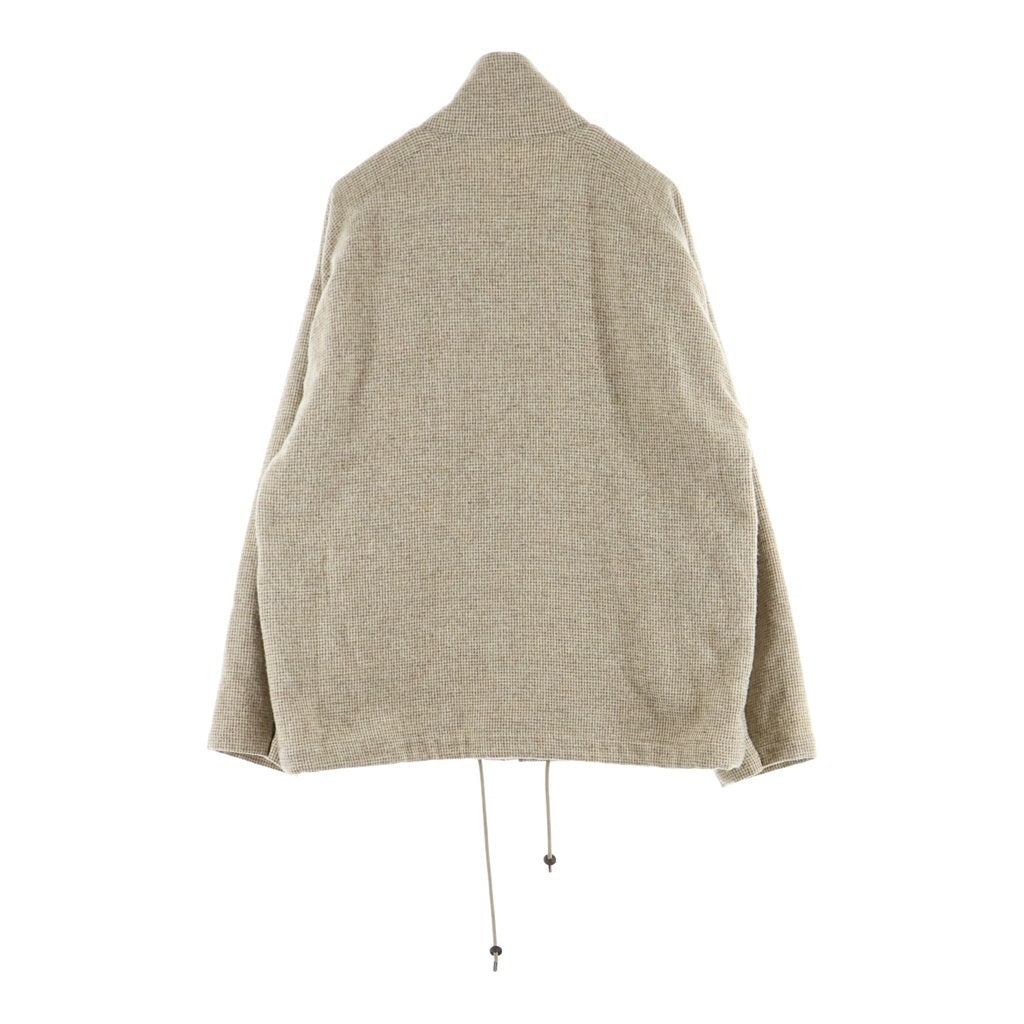 AURALEE(オーラリー) 22AW WOOL HAIRLINE LIGHT TWEED ZIP BLOUSON ウール ヘアライン ライト ツイード ジップアップ ブルゾンジャケット ベージュ A22AB01DT