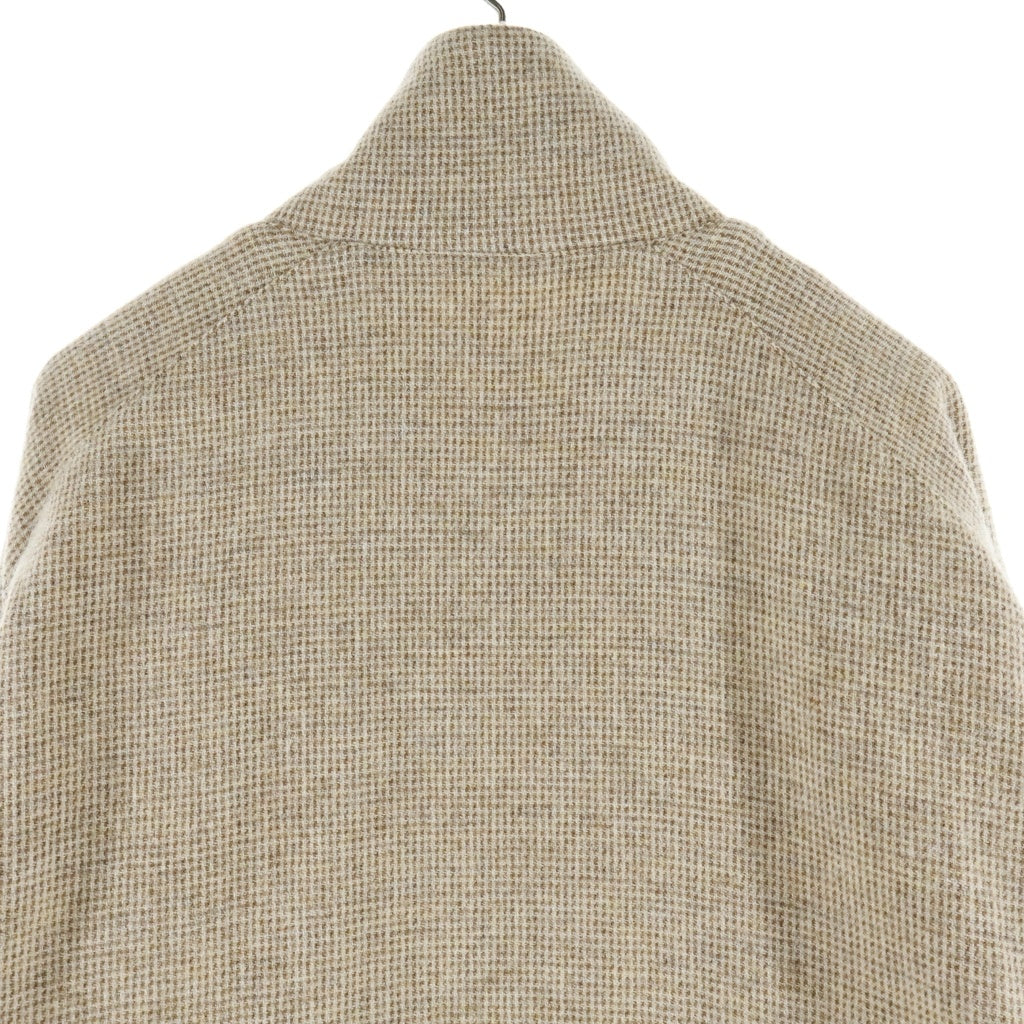 AURALEE(オーラリー) 22AW WOOL HAIRLINE LIGHT TWEED ZIP BLOUSON ウール ヘアライン ライト ツイード ジップアップ ブルゾンジャケット ベージュ A22AB01DT
