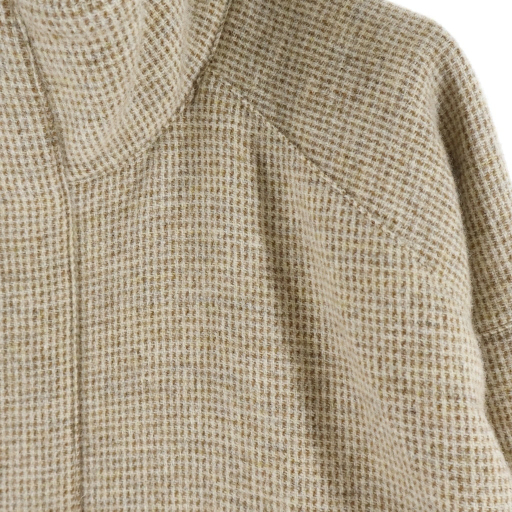 AURALEE(オーラリー) 22AW WOOL HAIRLINE LIGHT TWEED ZIP BLOUSON ウール ヘアライン ライト ツイード ジップアップ ブルゾンジャケット ベージュ A22AB01DT