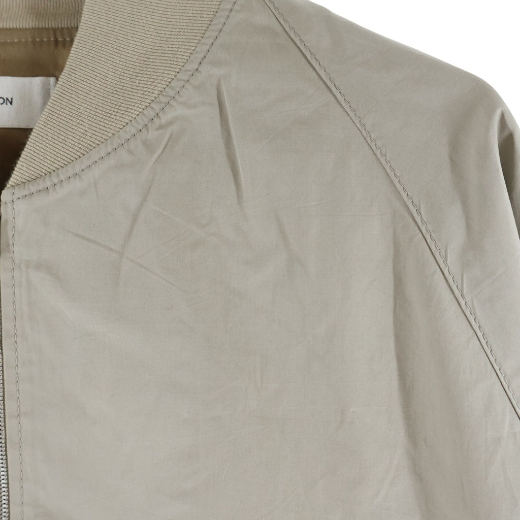 ATON(エイトン) KYOTO TSURIZOME FL JACKET キョウト ツリゾメ ナイロン ブルゾン フライトジャケット ベージュ JKAGSM06