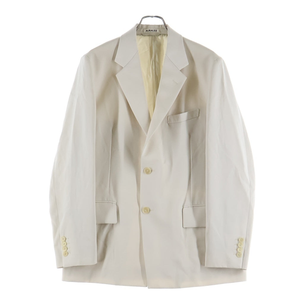 AURALEE(オーラリー) LIGHT WOOL MAX GABARDINE JACKET ライト ウール マックス ギャバジン テーラードジャケット ホワイト A23J02MG