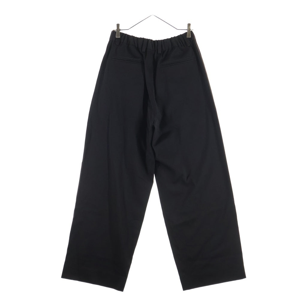 ssstein(シュタイン) W/SI SATIN TWIST SEAM WIDE EASY TROUSERS ウール イージー ワイドトラウザーズ スラックスパンツ ブラック ST.1098