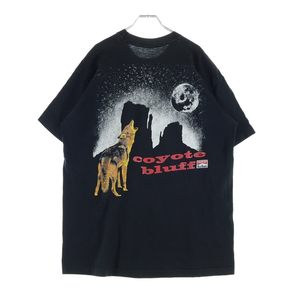 VINTAGE(ヴィンテージ) 90S VINTAGE Marlboro COYOTE BLUFF POCKET TEE ヴィンテージ マルボロ コヨーテ 両面プリント クルーネックTシャツ半袖 カットソー ブラック