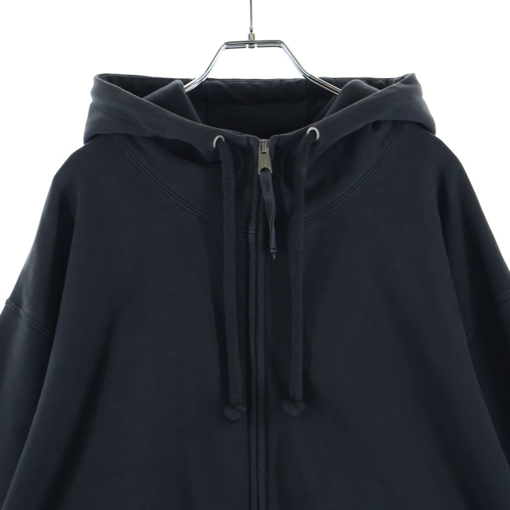 Maison Margiela(メゾンマルジェラ) 24AW オーバーサイズ ロゴエンブロイダー ジップアップ フーデッド スウェット パーカー グレー S50HG0046