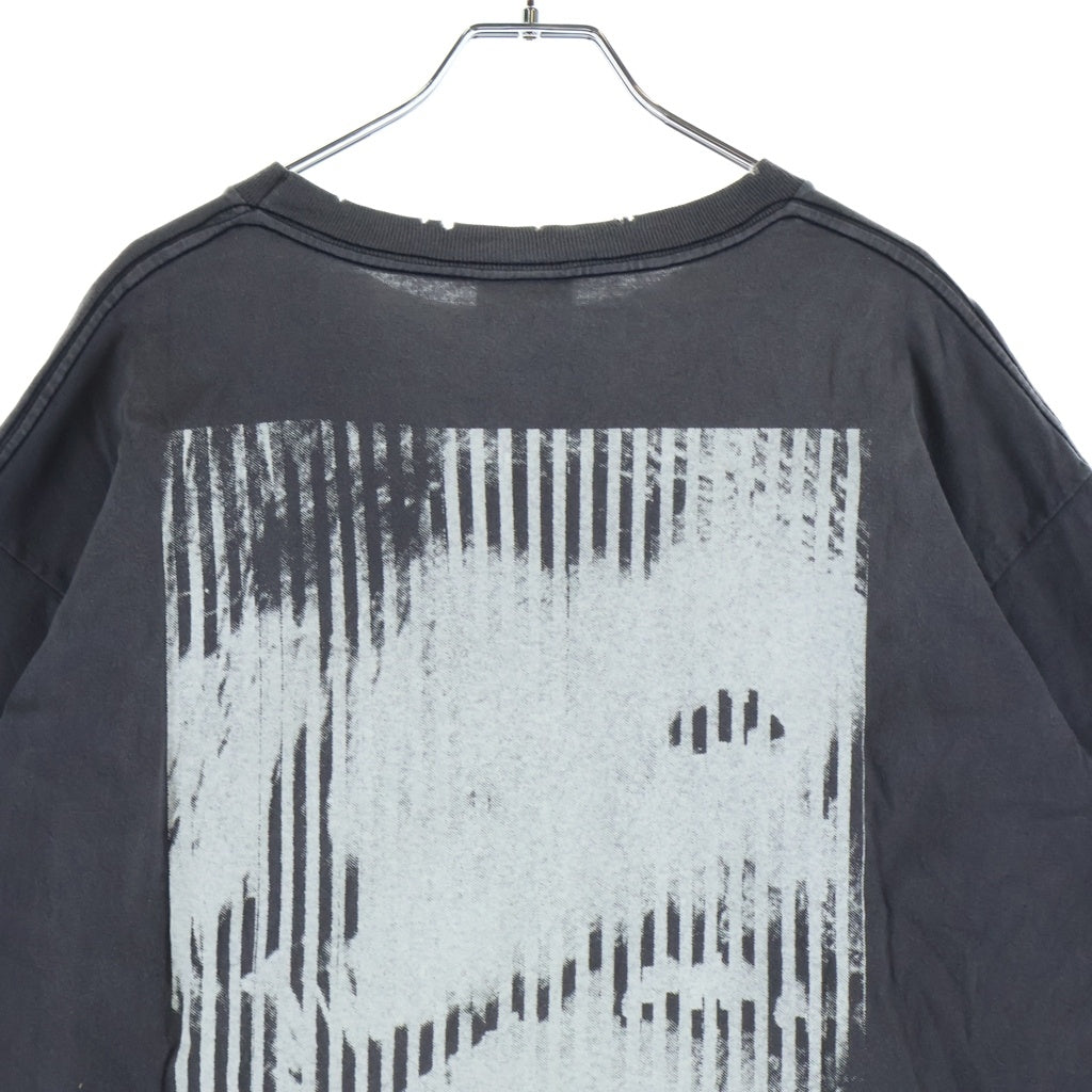 SAINT MICHAEL(セントマイケル) ×河村康輔 24SS KK SS TEE / LOVE BEYOND ラブビヨンドプリント クルーネック半袖Tシャツ カットソー グレー SM-YS8-0000-C23
