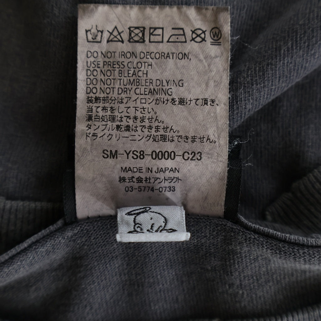 SAINT MICHAEL(セントマイケル) ×河村康輔 24SS KK SS TEE / LOVE BEYOND ラブビヨンドプリント クルーネック半袖Tシャツ カットソー グレー SM-YS8-0000-C23