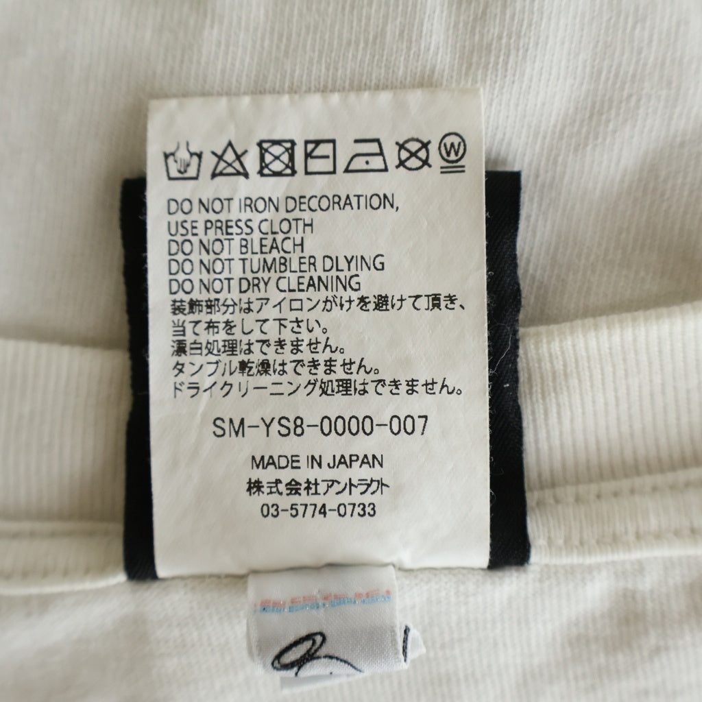 SAINT MICHAEL(セントマイケル) 24SS SS TEE / SAINT WAR セントウォープリント クルーネック半袖Tシャツ カットソー ホワイト SM-YS8-0000-007