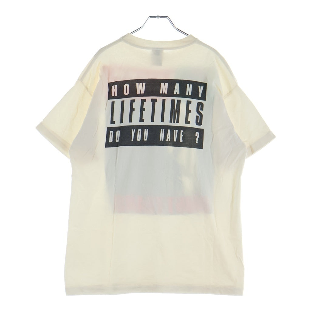 SAINT MICHAEL(セントマイケル) ×DENIM TEARS 24SS DT SS LIVES CREW リーバイスクループリント クルーネック半袖Tシャツ カットソー ホワイト SM-YS8-0000-C01