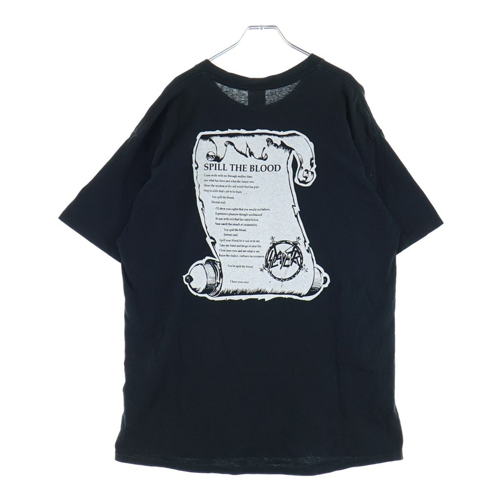 VINTAGE(ヴィンテージ) 90S-00S VINTAGE SLAYER SPILL THE BLOOD TOUR TEE スレイヤースピルザブラッド ツアー 両面プリント クルーネックTシャツ 半袖カットソー ブラック