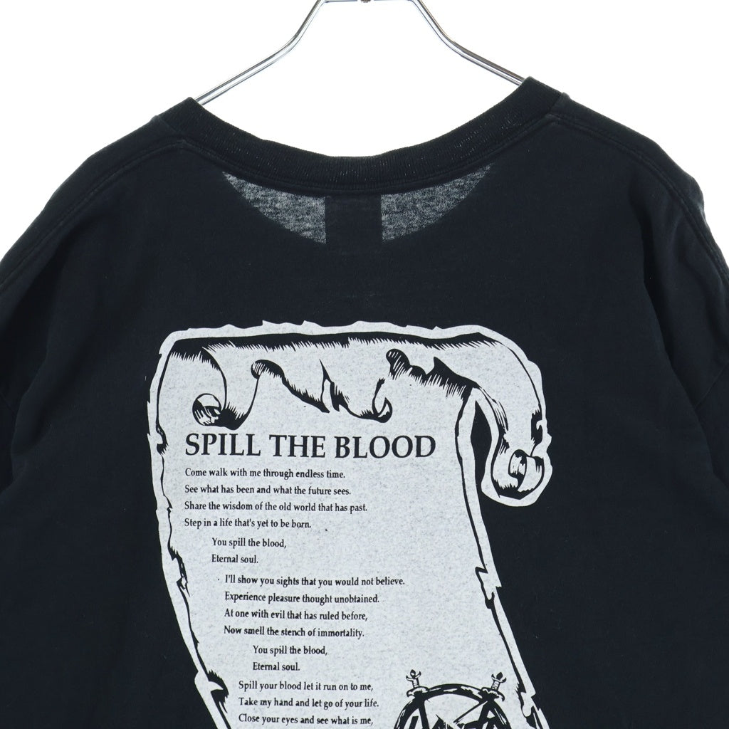 VINTAGE(ヴィンテージ) 90S-00S VINTAGE SLAYER SPILL THE BLOOD TOUR TEE スレイヤースピルザブラッド ツアー 両面プリント クルーネックTシャツ 半袖カットソー ブラック