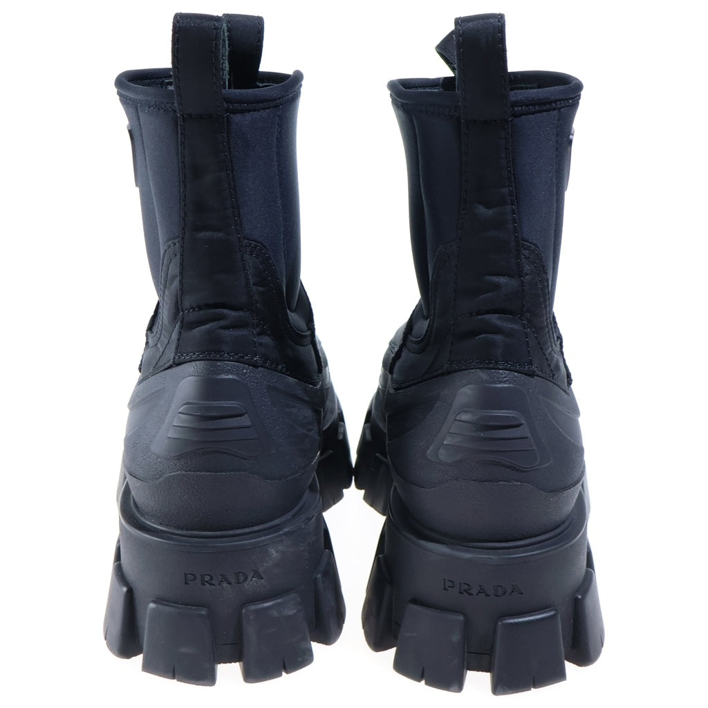 PRADA(プラダ) Re-Nylon モノリス リナイロン ギャバジン チェルシーサイドゴアブーツ ブラック 2UE029