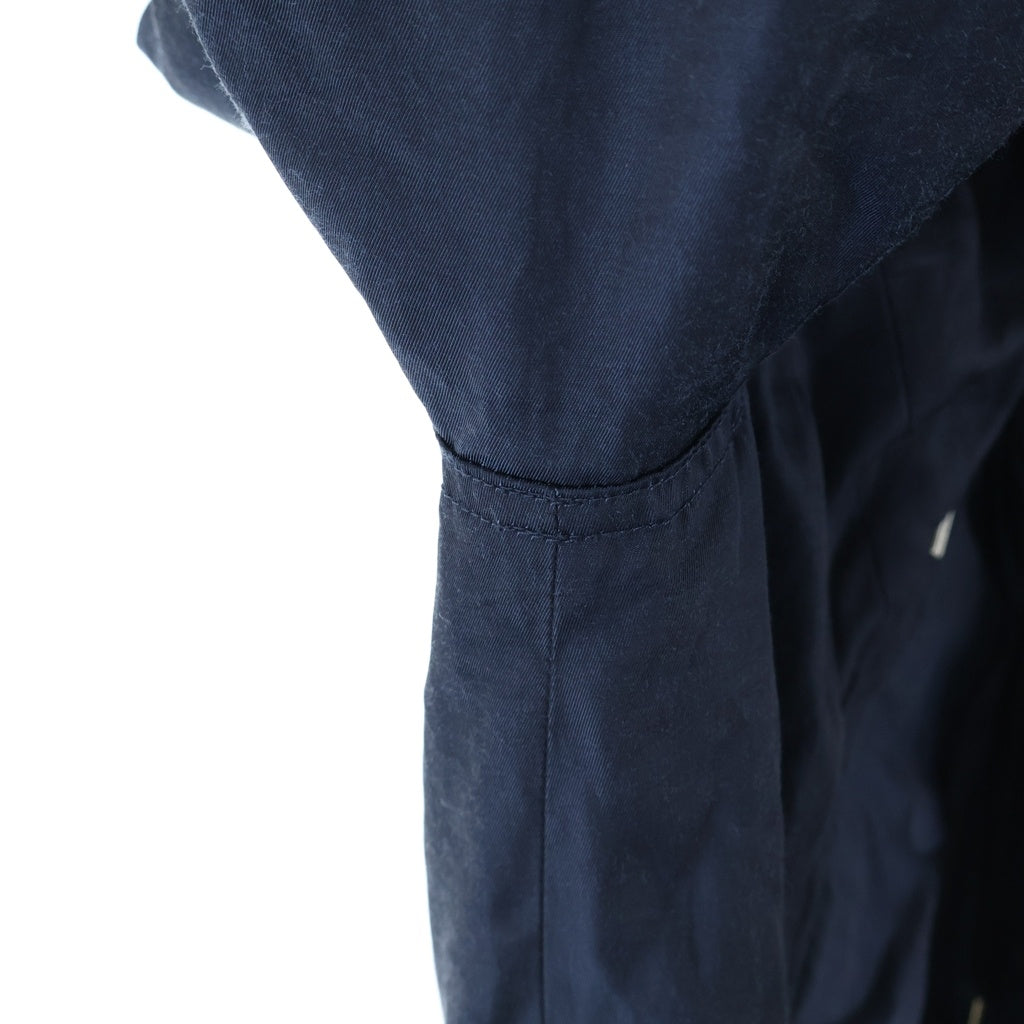 ACNE(アクネ) 12AW HALEBOP SATEEN JACKET ヘールボップ サテン レザーフーデッド ボンバージャケット ネイビー/ブラック