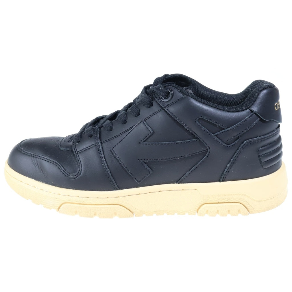 OFF-WHITE(オフホワイト) OUT OF OFFICE アウトオブオフィス レザー ローカットスニーカー ブラック OMIA189F23LEA0011010