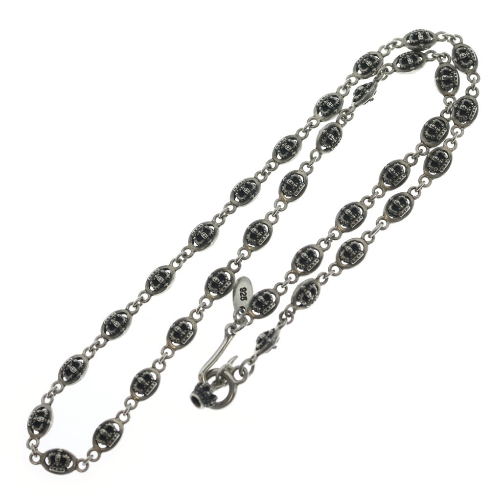 Justin Davis(ジャスティンデイヴィス) QE2 CHAIN クラウンモチーフ チェーンネックレス シルバー SNJ120