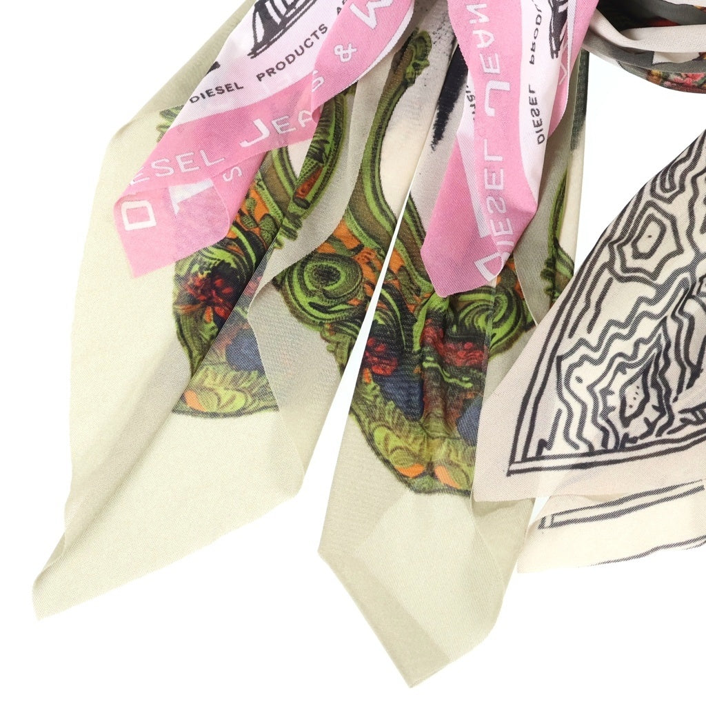 DIESEL(ディーゼル) TRASH-D BANDANA HANDBAG バンダナドッキング加工 トップハンドル レザーハンドバッグ マルチカラー