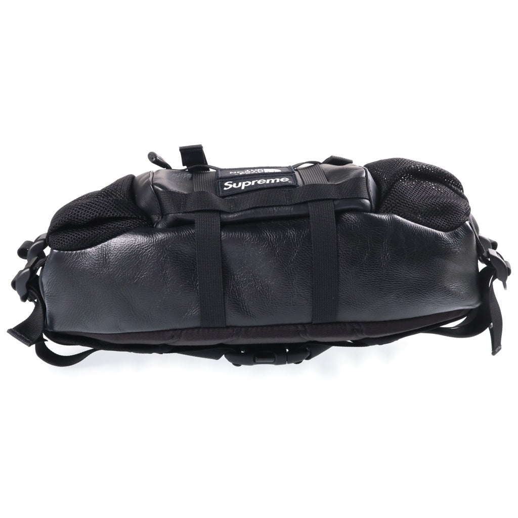 SUPREME(シュプリーム) 18AW ×THE NORTH FACE Leather Mountain Waist Bag ザノースフェイス レザー マウンテン ウエスト ショルダーバッグ ブラック NF0A3VJA