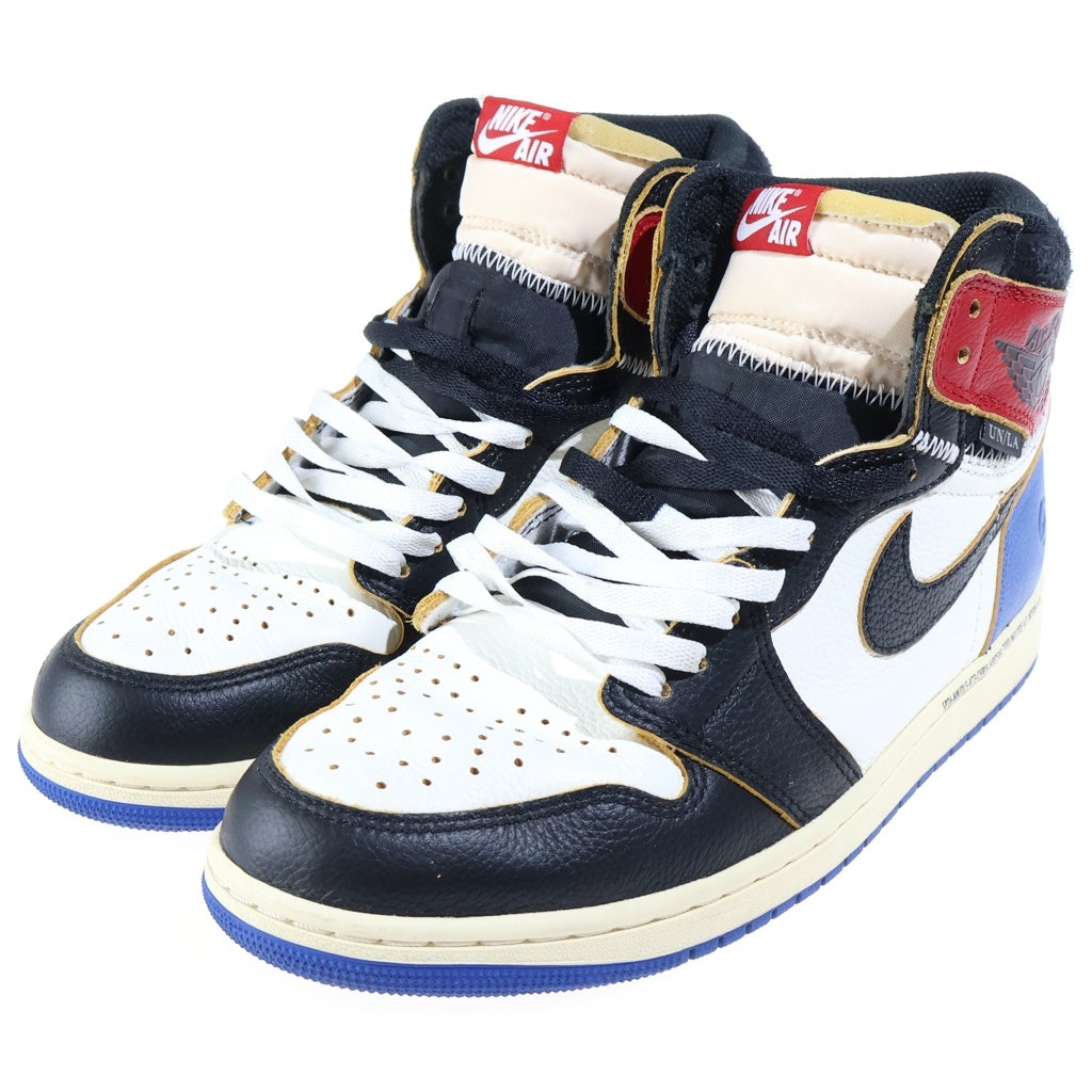 NIKE(ナイキ) ×FRAGMENT DESIGN ×UNION AIR JORDAN HIGH OG フラグメントデザイン ユニオン エアジョーダン 1 ハイカットスニーカー マルチカラー US10/28cm IO7847-002