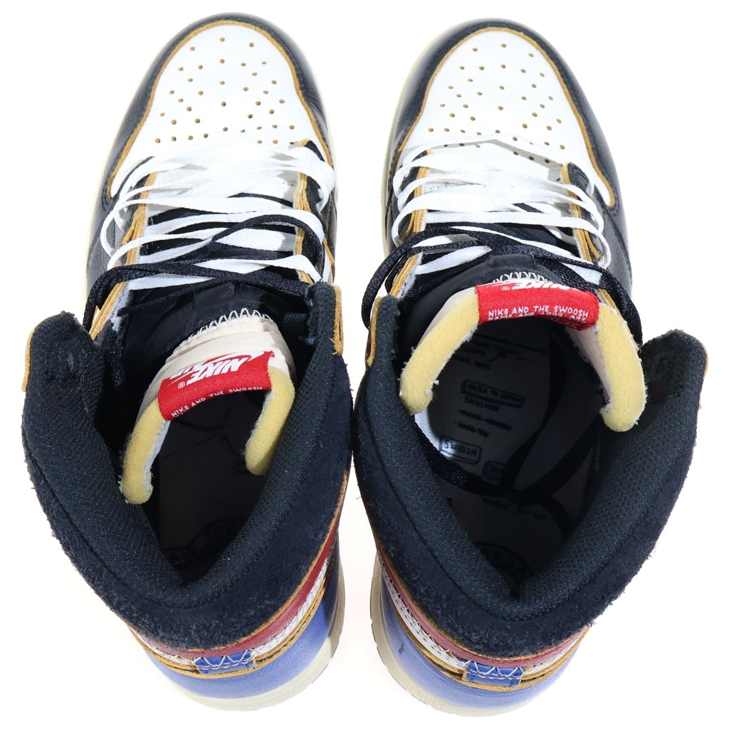 NIKE(ナイキ) ×FRAGMENT DESIGN ×UNION AIR JORDAN HIGH OG フラグメントデザイン ユニオン エアジョーダン 1 ハイカットスニーカー マルチカラー US10/28cm IO7847-002