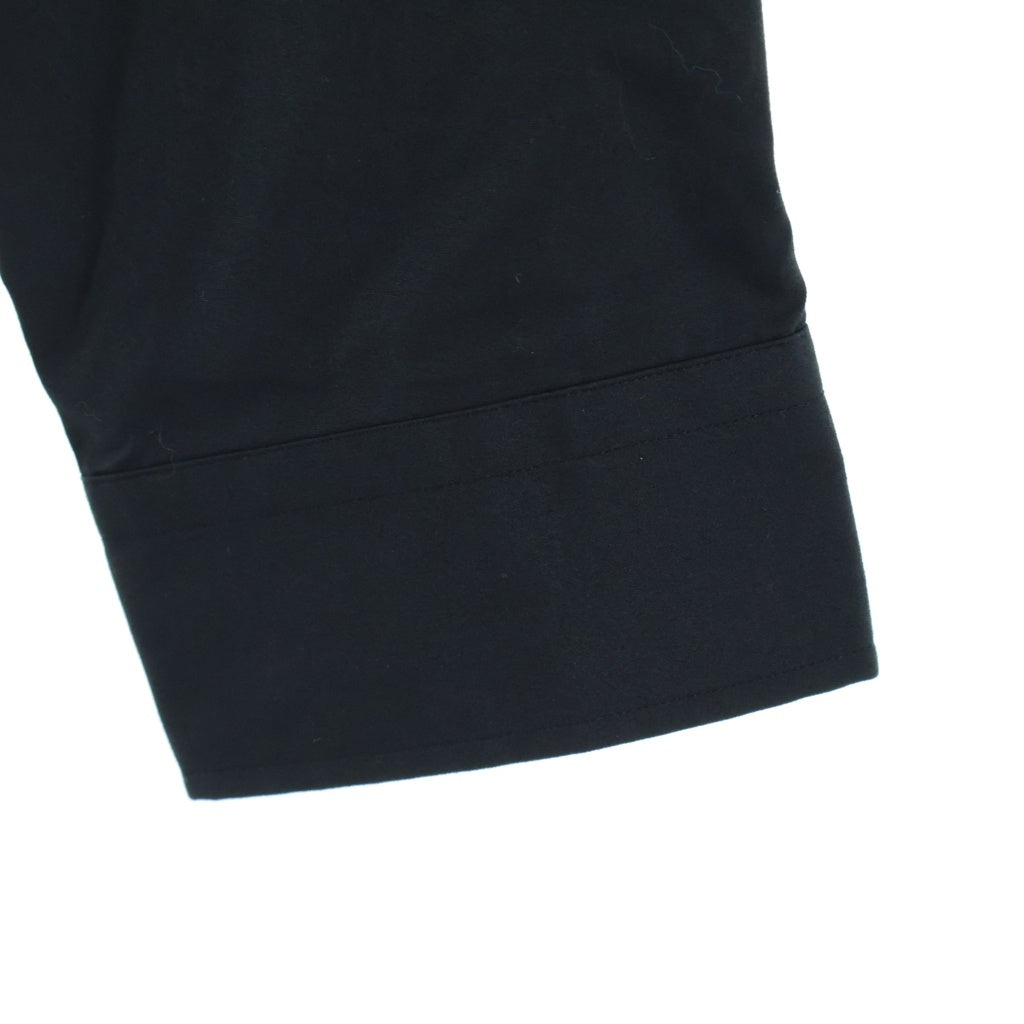 JOHN LAWRENCE SULLIVAN(ジョンローレンスサリバン) 24SS BROADCLOTH CROPPED SHIRT ブロード クロップド 長袖コットンシャツ レディース ブラック 3C007-0224-20