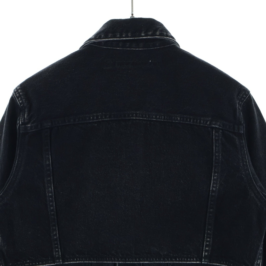 JOHN LAWRENCE SULLIVAN(ジョンローレンスサリバン) 23AW WASHED DENIM CUTTING JACKET ウォッシュド デニムカッティング クロップドジャケット レディース ブラック JLSW-50