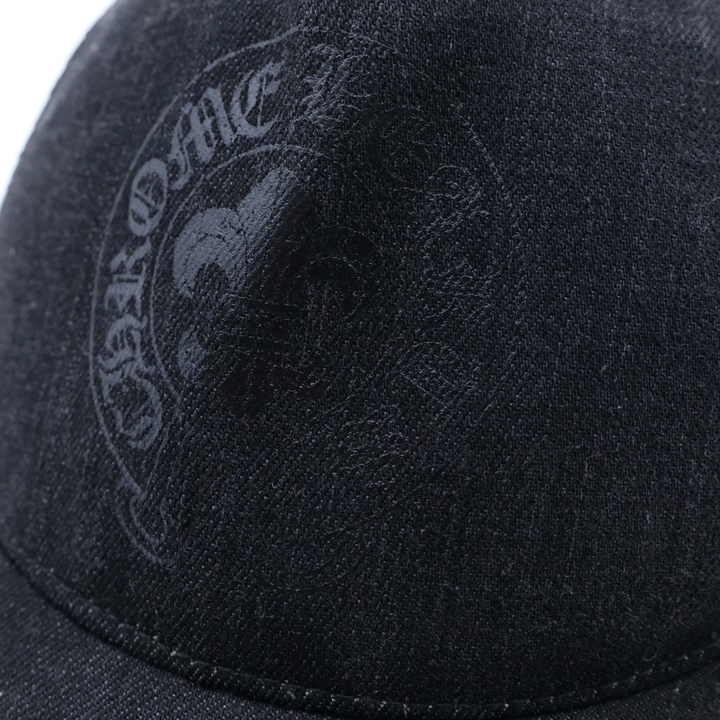 CHROME HEARTS(クロムハーツ) BS FLARE SCROLL LABEL BSフレア スクロールラベルプリント メッシュトラッカーキャップ 帽子 ブラック