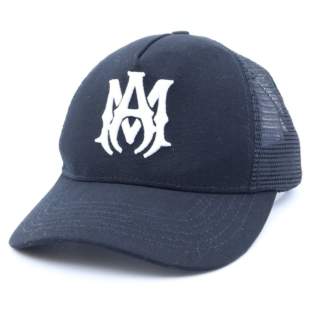 AMIRI(アミリ) MA LOGO TRUCKER HAT ロゴ トラッカー 6パネル メッシュキャップ 帽子 ブラック XMAH009