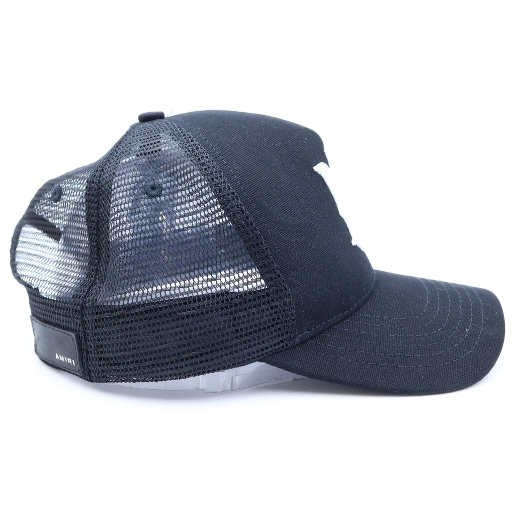 AMIRI(アミリ) MA LOGO TRUCKER HAT ロゴ トラッカー 6パネル メッシュキャップ 帽子 ブラック XMAH009