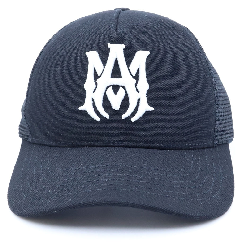 AMIRI(アミリ) MA LOGO TRUCKER HAT ロゴ トラッカー 6パネル メッシュキャップ 帽子 ブラック XMAH009