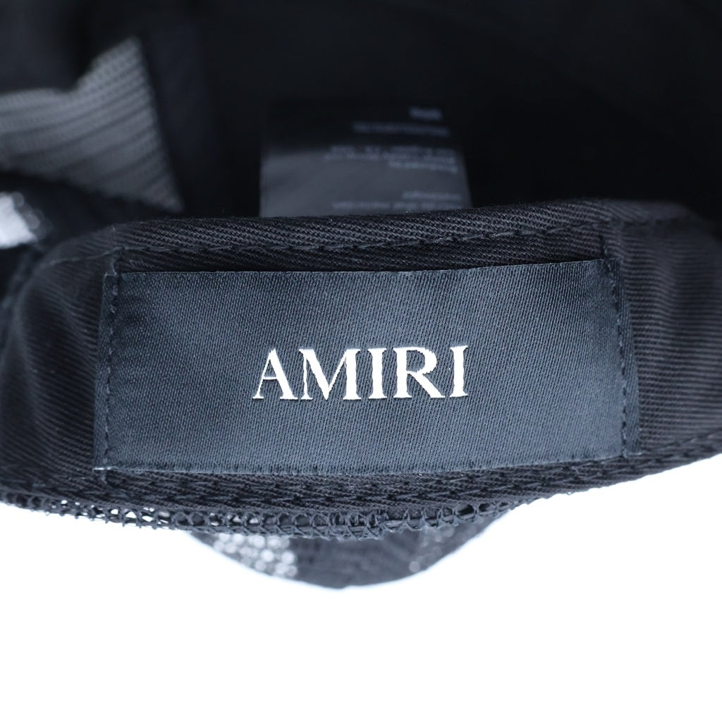 AMIRI(アミリ) MA LOGO TRUCKER HAT ロゴ トラッカー 6パネル メッシュキャップ 帽子 ブラック XMAH009