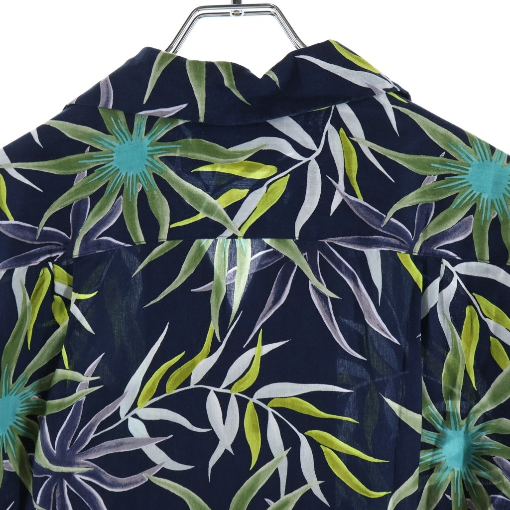 WACKO MARIA(ワコマリア) 17SS PRINTED FLOWER S/S HAWAIIAN SHIRT プリンテッド フラワー ハワイアン 花柄 半袖アロハシャツ ネイビー 17SS-WMS-HI02