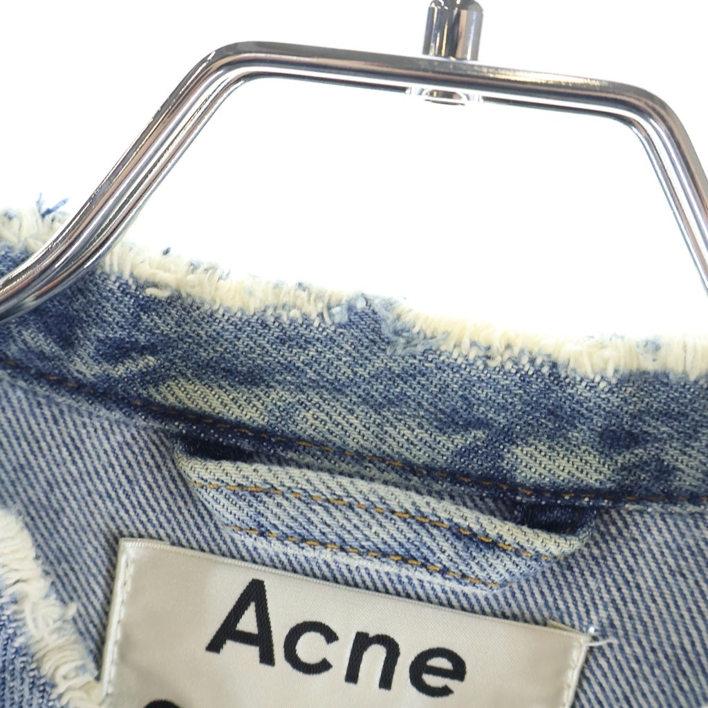Acne Studios(アクネ ストゥディオズ) 16SS WHO IND FRAY フー フレイ ノーカラー デニムトラッカージャケット インディゴ