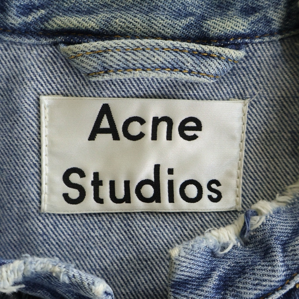 Acne Studios(アクネ ストゥディオズ) 16SS WHO IND FRAY フー フレイ ノーカラー デニムトラッカージャケット インディゴ