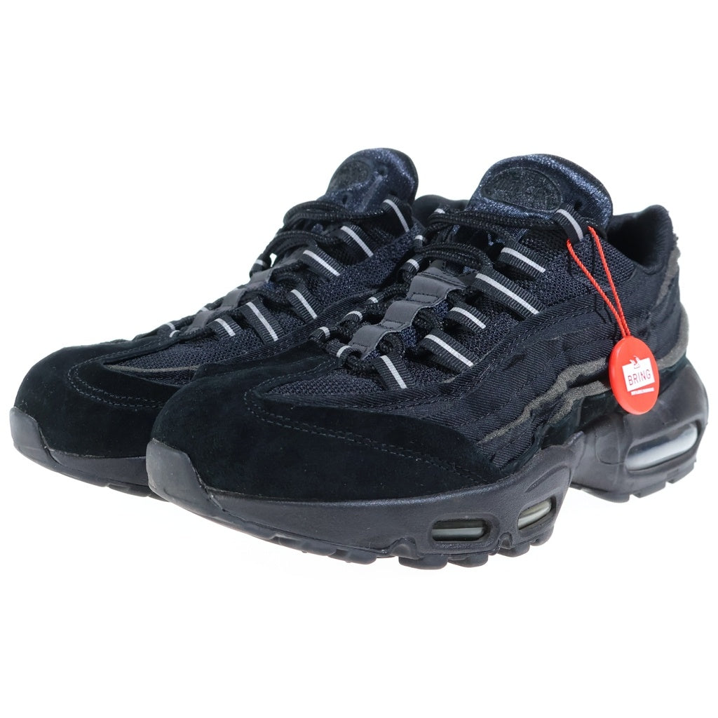 NIKE(ナイキ) ×COMME des GARCONS AIR MAX 95 コムデギャルソン エアマックス スウェードトゥ ローカットスニーカー ブラック US8/26cm CU8406-001