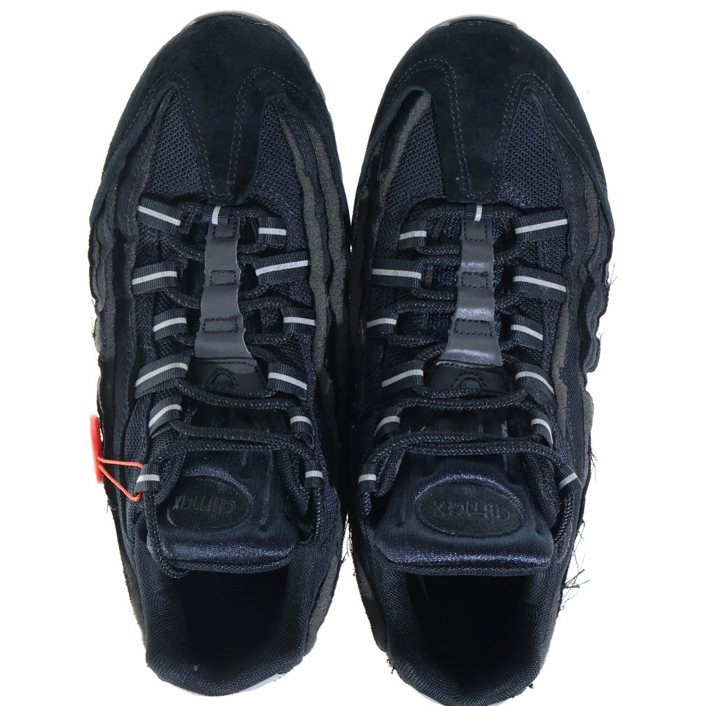 NIKE(ナイキ) ×COMME des GARCONS AIR MAX 95 コムデギャルソン エアマックス スウェードトゥ ローカットスニーカー ブラック US8/26cm CU8406-001